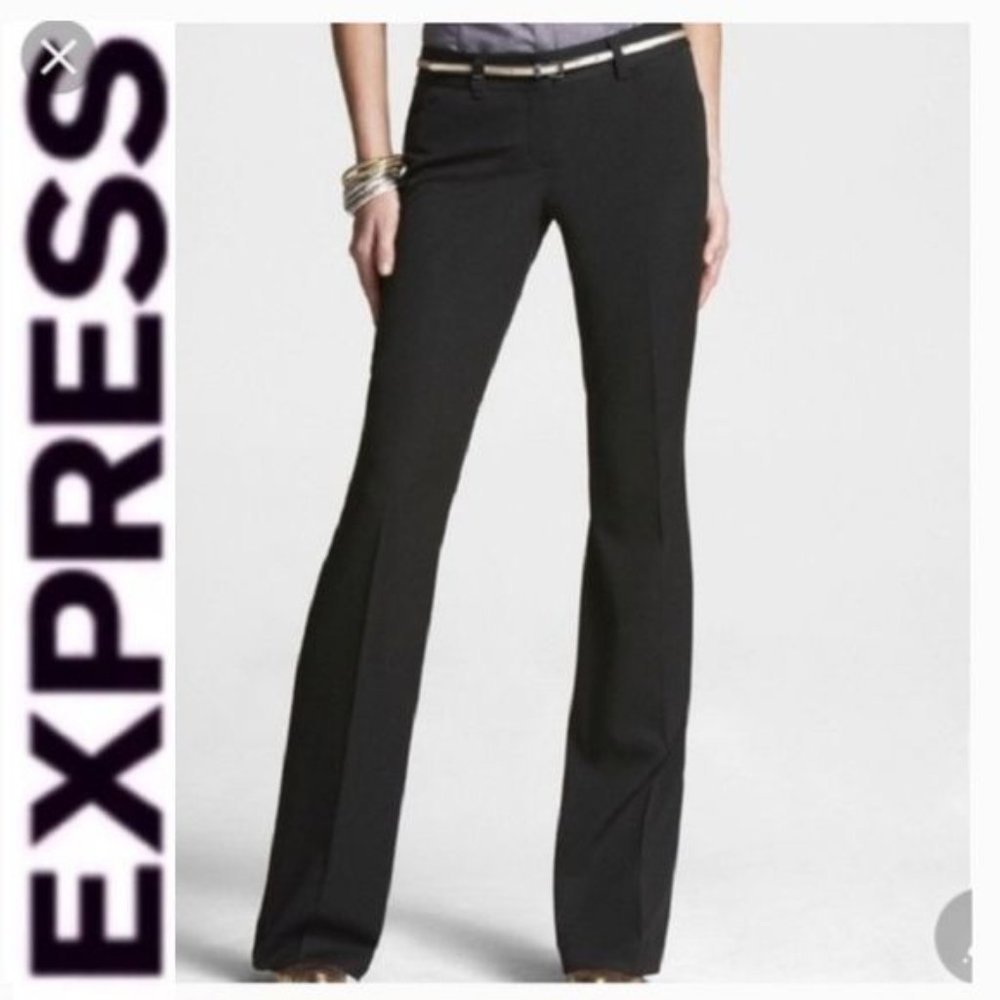 "Express" EDITOR Wide leg stretch Woman's dress Pant in Black. 6R
